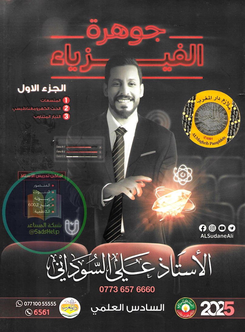 ملزمة فيزياء علي السوداني السادس العلمي 2025 الجزء الاول PDF