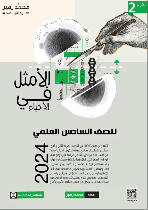 ملزمة وراثة محمد زهير السادس الاعدادي العلمي 2024 PDF
