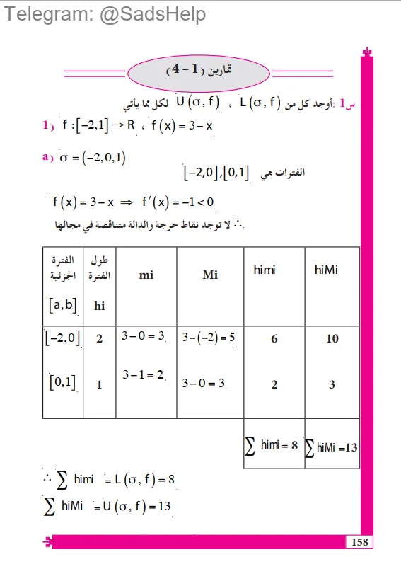 حل اسئلة الفصل الرابع التكامل رياضيات السادس العلمي PDF