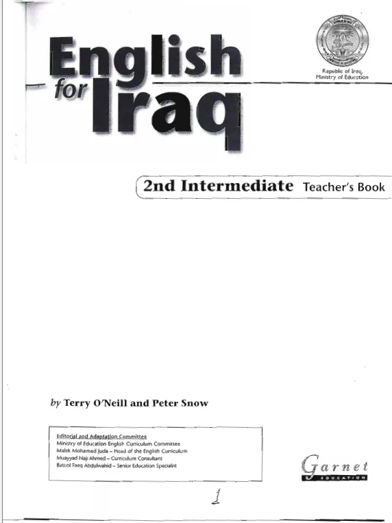 كتاب دليل مدرس الانكليزي للصف الثاني المتوسط 2025-2026 PDF